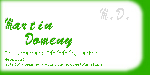 martin domeny business card